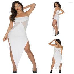 Casual Dresses Bandage For Women 2023 Bodycon Summer Tan Cut Out Midi Sexy Evening Club Party High Quality Elegant