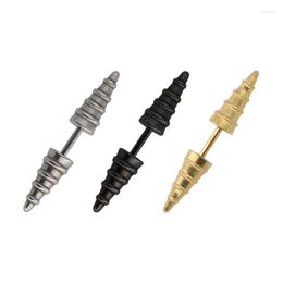 Stud Earrings BAECYT 2023 Fashion Titanium Stainless Steel Thread Screw Ornament Human Puncture Cool