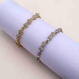 Bangle Bijoux Fashion Full Crystal Cute Dog Bone Luxury Metal Link Bracelet For Women Summer Jewellery