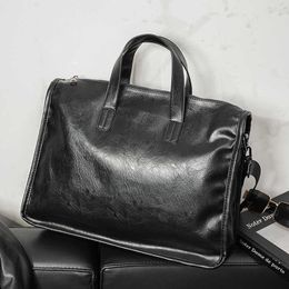 Briefcases Large capacity business casual men's handbag fashion trip youth shoulder briefcase computer file 230223