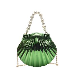 Unique Designer Acrylic Shell Bag New Crossbody Bag For Women 2023 Fashion Small Shoulder Bags Cute Purses Gold Evening Bag 230224