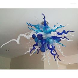 Chandeliers Small Multi-blue Hand Blown Glass With LED Bulbs