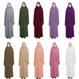 Ethnic Clothing Ramadan Muslim Prayer Garment Islamic Khimar Long Hijab Scarf Jilbab Arab Dress Abaya Middle East Worship Service Full Cover