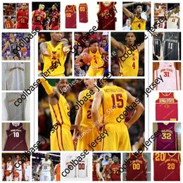 2022 NCAA Custom Iowa State Cyclones Stitched College Basketball jerseys 35 Barry Stevens 32 Fred Hoiberg 22 Tyrese Haliburton 31 Georges