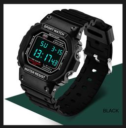 Wristwatches Top Brand Men Watch Waterproof LED Digital Sport Outdoor Silicone Strap Minitary Multifunction Mens Watches With Backlight