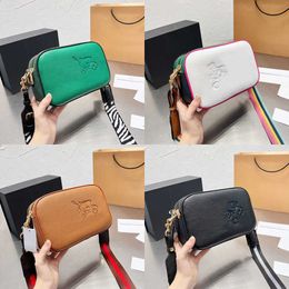 camera bag designer shoulder bag luxury leather handbag women Simple Vintage Square Crossbody Bags lady messenger purse 230105