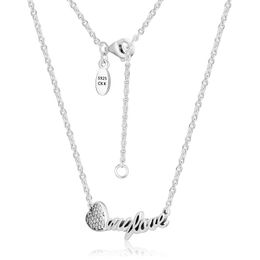 Chains Signature Of My Love Necklace Silver 925 Jewelry Fashion Necklaces For Women DIY WholesaleChains