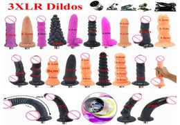 2020 New Traditional Sex Machine Attachment 3XLR Attachment Dildo Sex Love Machine penis accessories For Woman Man Y04087211865