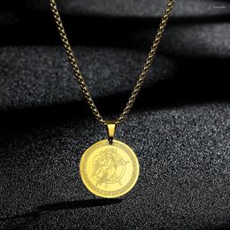 Pendant Necklaces CHENGXUN Ancient Greek Roman Goddess Of Luck Fortuna Necklace For Women Men Tyche Charm Neck Chain Amulet Talisman