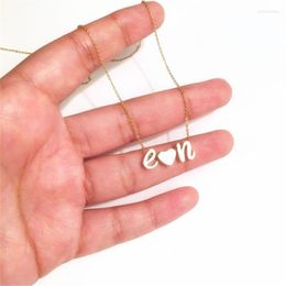 Pendant Necklaces Fashion Tiny Dainty Heart Initial Bracelet Letter Name Jewelry Girlfriend Gift