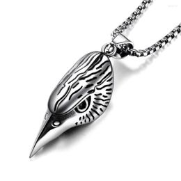 Pendant Necklaces Megin D Punk Vintage Hiphop Personality Eagle Titanium Steel For Men Women Friend Fashion Design Gift Jewelry