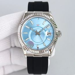 With original box Men Watch 41mm Day-Date Ice blue Arabic Rare Dial Automatic Fashion Numerals man Watch Folding 2813 Mechanical Watches 2023