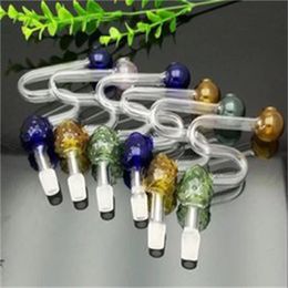 New Colour strawberry glass curved pan Wholesale Glass bongs Oil Burner Glass Water Pipes Oil Rigs Smoking Free