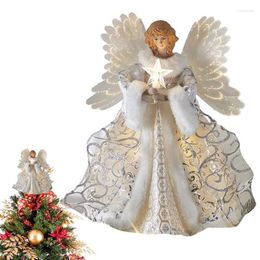 Christmas Decorations Rustic Angel Tree Top Statue Decoration Xmas Topper Props Figurine Gift