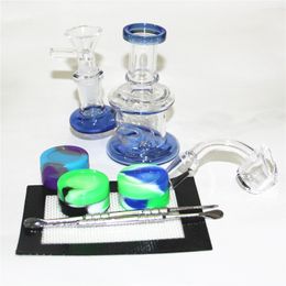 4.5 inch Small Hookahs Mini Dab Rigs Bong Water Pipes Unique Glass Water Bongs Heady Oil Rig With 14mm Bowl