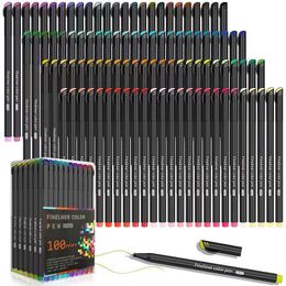 Markers 12 24 36 48 60 100 Color Set 0 4mm Micro Tip Fineliner Pen Drawing Painting Sketch Fine Line Art Marker Office School Stationery 230224