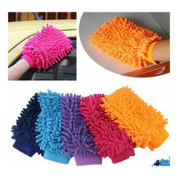 Glove 15X22Cm Motive Car Cleaning Brush Cleaner Wool Soft Washing Gloves Motorcycle Washer Care Styling Drop Delivery Mobiles Motorcy Dhezi