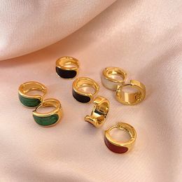 Stud Earrings High Quality Fashion Vintage Luxury Semicircle Oil Drops Earring For Women Wild Jewelry Sweet And Cute Gift Accessories