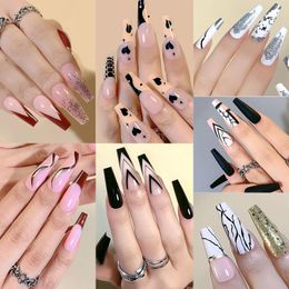 False Nails 24Tips/Set Manicure Wearing Nail Removable Fake Patch Ballet Long