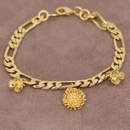 Link Bracelets Chain 24k Gold Plated Bracelet Cuban Multi Format Fashion Women Gift JewelryLink