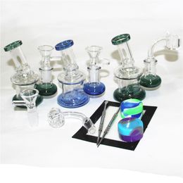 4.5 Inch Mini Glass Bongs Hookahs Oil Rig Thick Pyrex 14mm Female Heady Water Pipes Dab Rigs Ash Catcher With Bowl Or Quartz Nail