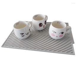 Table Mats Silicone Square Tableware Drying Pad To Protect Heat Resistant Countertop Kitchen Drain For Sink Anti-Slip