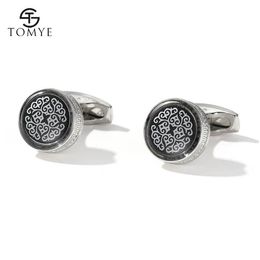 Cufflinks for Men High Quality Round Fashion Pattern Buttons Wedding Gifts Casual Business Dress Shirt Cuff Links