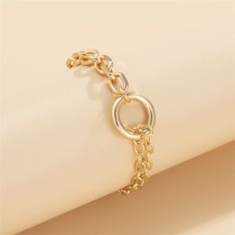 bracelets for women gold plated bangle personalisedCircle single side double layer bracelet link chain Love Designer women diamond threaded bracelet