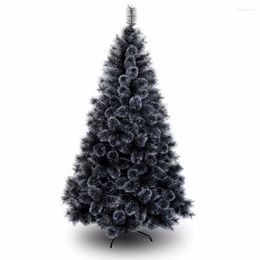 Decorative Flowers 2023 Black Pine Needle Christmas Tree With Snow Outdoor Home El Shopping Mall Decoration Essential