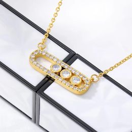 Pendant Necklaces Simple CZ Love Long Bar Choker For Women Charm Geometic Round Necklace Kettingen Voor Vrouwen Jewellery Lover Girl Gift