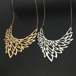 Pendant Necklaces Hollow Stainless Steel Necklace Arrival Laser Cut Choker Female Jewelry Drop YP8618