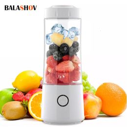 Fruit Vegetable Tools Mini Juicer Blender Portable USB Rechargeable Home Food Processor Smoothie Maker Mixer Machine Cup 230224