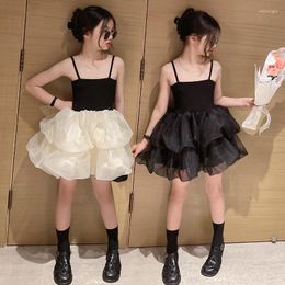 Girl Dresses Big Girls Sling Summer Dress For Kids Tutu Swan Black Fashion Children Costume Teenagers Organza 12Year