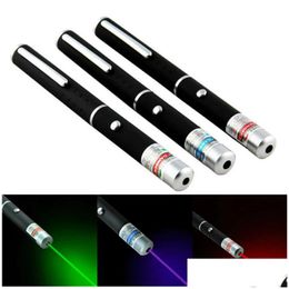 Laser Pointers 5Mw Pointer Pen Party Favour Funny Cat Toy Outdoor Cam Teaching Conference Supplies Pet 3 Colours Drop Delivery Electro Dhfqx