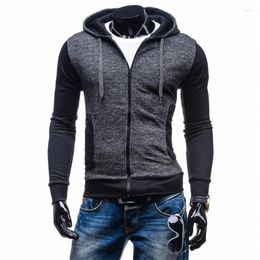 Men's Hoodies 2023 Spring Men Zipper Cardigan Cotton Sweatshirt Slim Fit Solid Sportswear Male Tracksuit Hip Hop Streetwear M-3XL