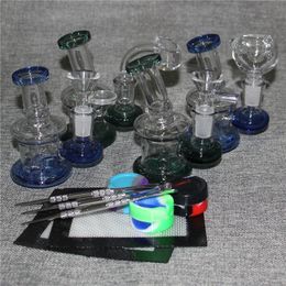 4.5 Inch Hookahs Mini Beaker Water Pipes Glass Bongs Dab Rigs 14mm Female Joint With Glass Bowl Bubbler Oil Rig