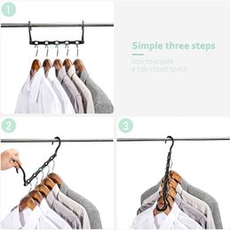 Hangers Racks Closet Hanger Organiser Storage Magic Space Saving Hangers Multi-Port Support Clothe Hanger Drying Racks Storage Hangers