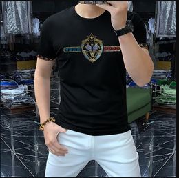 New 2023 summer casual men's T-Shirts print sequin pullover short-sleeved tops tee youth white round collar fashion tshirts for men's and women's T-shirts pluz size 5XL