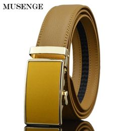 Belts MUSENGE Men's Male Genuine Leather Luxury waist Belts For Men High Quality Ceinture Homme cinturon hombre negro cinto masculino Z0223