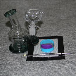 4.5inch Mini Beaker Bong Glass Bongs 14mm Female Joint Oil Dab Rigs Water Pipes With Glass Bowl Or Quartz Banger