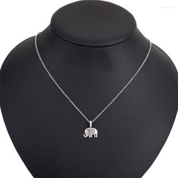 Pendant Necklaces HuaTang INS Style Single Layer Necklace For Women Charming Vintage Silver Colour Elephant Jewellery Trendy Party Gifts