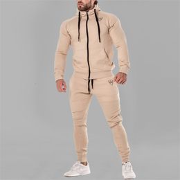 Men s Tracksuits spring and autumn men s cotton fashion zipper jacket hoodie casual outdoor trousers sports 230224