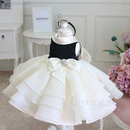 Girl's Dresses Little Girls Vestidos Dress Baby Dress Princess Big Bow Kids Dresses For Birthday Party Toddler Baptism Christening Ball Gown W0224