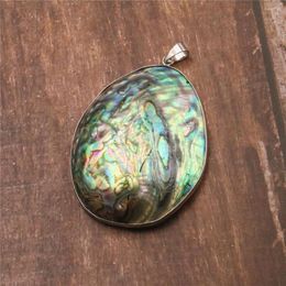 Pendant Necklaces Brand Natural Multicolor Abalone Shell Oval Shape Necklace Accessories Fashion Jewelry Making Y561