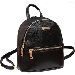 School Bags Women Leather Backpack Rucksack College Solid Fashion Ladies Satchel Travel Bag Girls Casual