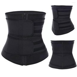 Women's Shapers Women Waist Trainer Fitness Sauna Sweat Neoprene Slimming S-3XL Girdle Zipper Body Belt Strap With Modelling Shapewe S0T6