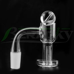 Beracky High Quality Flat Top Smoking Terp Slurpers Quartz Banger With Hollow Bubble Cap Ball Terp Pillar 2mm Wall 10mm 14mm 18mm Nails For Glass Water Bongs Dab Rigs