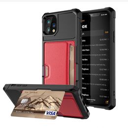 Cell Phone Cases Metal Protective case with Card Slot for Iphone