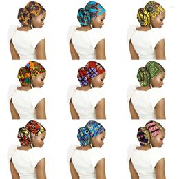 Ethnic Clothing 10Color African Nigerian Headtie For Women Headband Gele Rich Bazin Dresses Cotton Print Dashiki Costumes 50 180CM Scarf