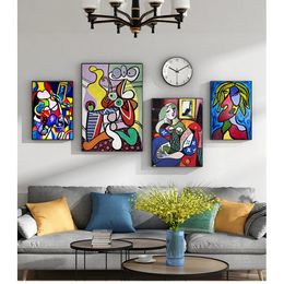 Paintings Living Room Home Decorative Bedroom Decor No Frame Picasso Women Abstract Canvas Art Print Painting Poster Wall Pictures Woo